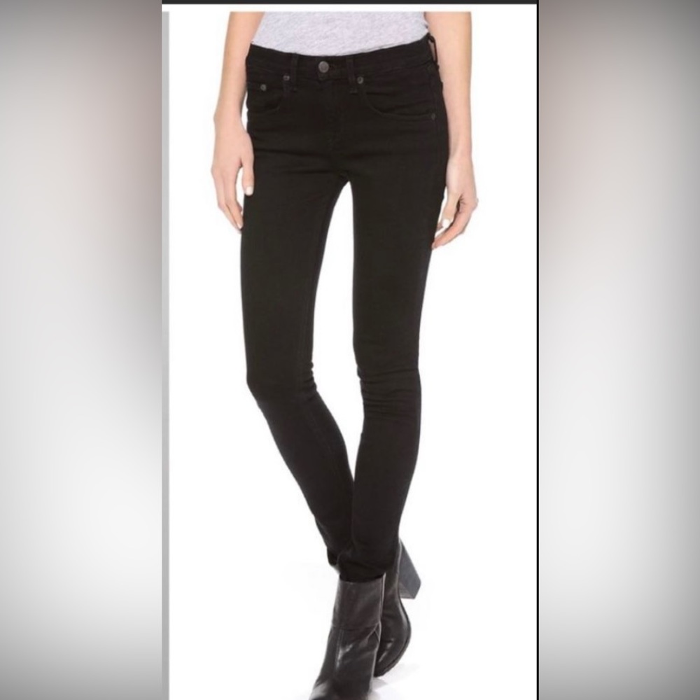 Rag & Bone EUC Sz 26 10 inch Skinny Jeans Jegging Black